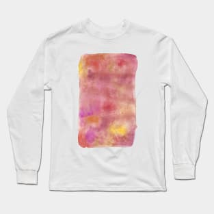 Warm Tone Colors Blend - Abstract Watercolor Painting Long Sleeve T-Shirt